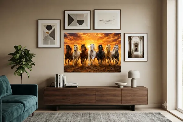Seven_Running_Horses_Vastu_Art_|_A3_Size_HD_Printed_Sticker_Poster