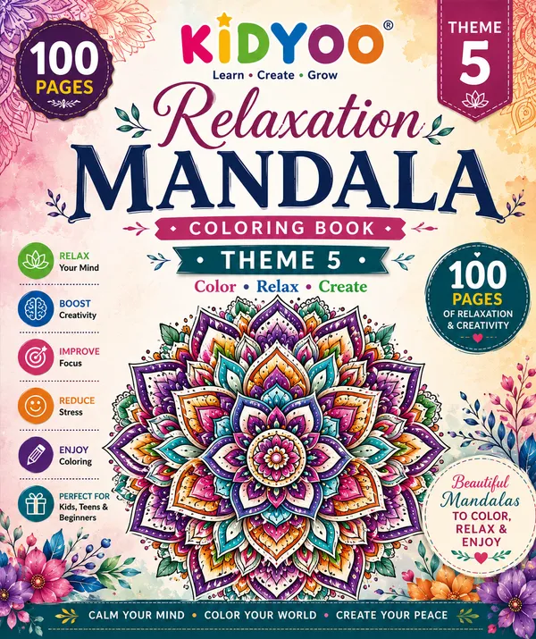 Relaxation_Mandala_Art_Theme_5,_50_Unique_Mandala_Designs_For_Mindful_Coloring_Relaxation_Creativity