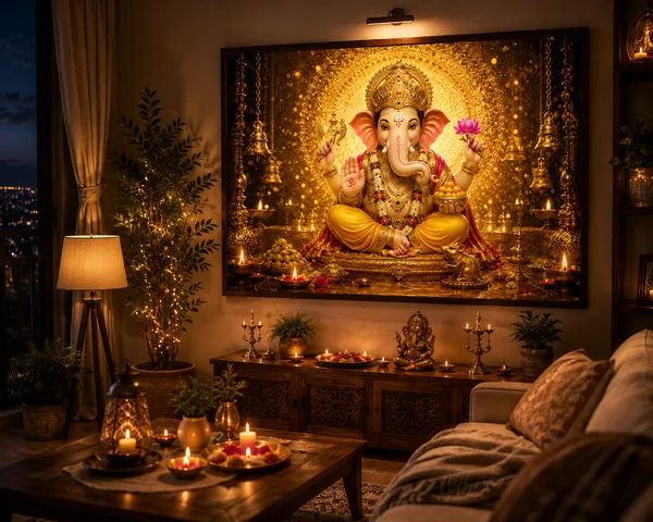 Golden_Blessings_Lord_Ganesha_Framed_Canvas_Wall_Art_|_Premium_Hd_Print