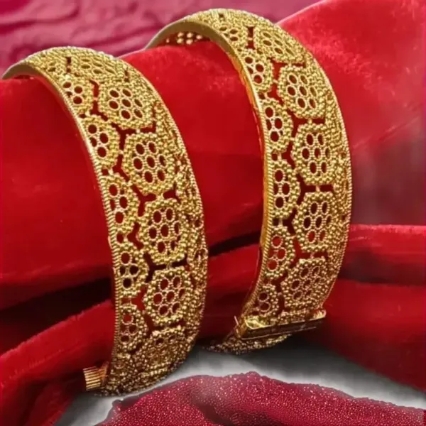 Gold_Brass_Filigree_Openwork_Floral_Bangles_For_Women
