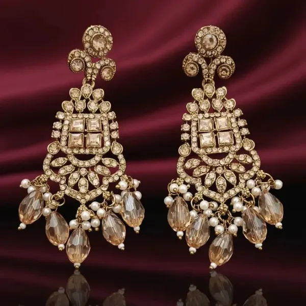 Antique_Gold_Crystal_Studded_Chandbali_Earrings_For_Women