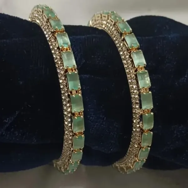 Green_Gold-Plated_Stone_Crystal_Bangles_For_Women