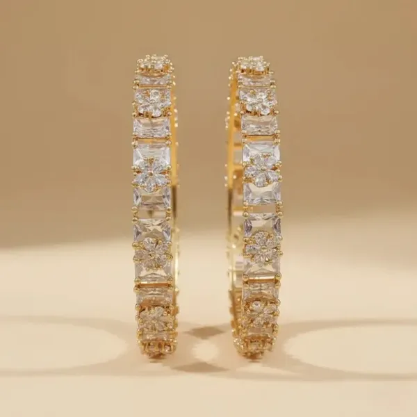 Gold_Crystal_Baguette_Round_Hoop_Earrings_For_Women