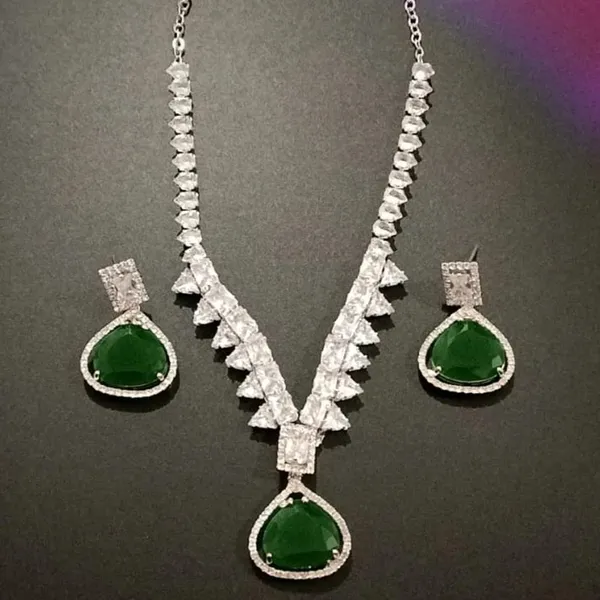 Silver_Green_American_Diamond_Stone_Necklace_Earring_Set_For_Women