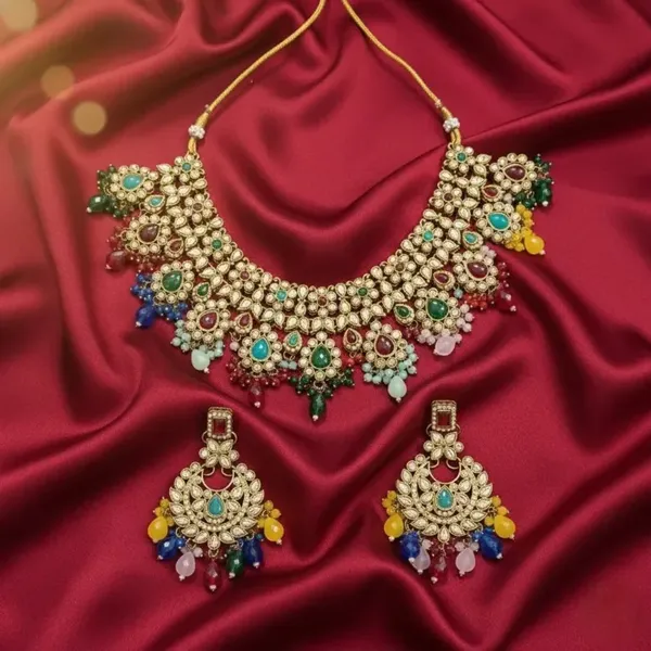 Multicolor_Kundan_Stone_Choker_Necklace_Set_For_Women