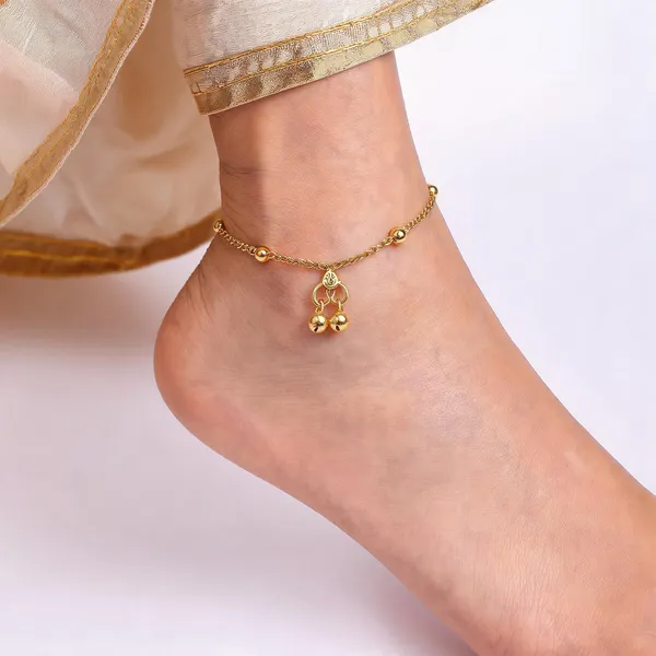 Gold_Beaded_Chain_Ghungroo_Charm_Anklet_For_Women