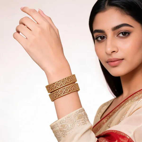 Gold_Brass_Filigree_Openwork_Floral_Bangles_For_Women