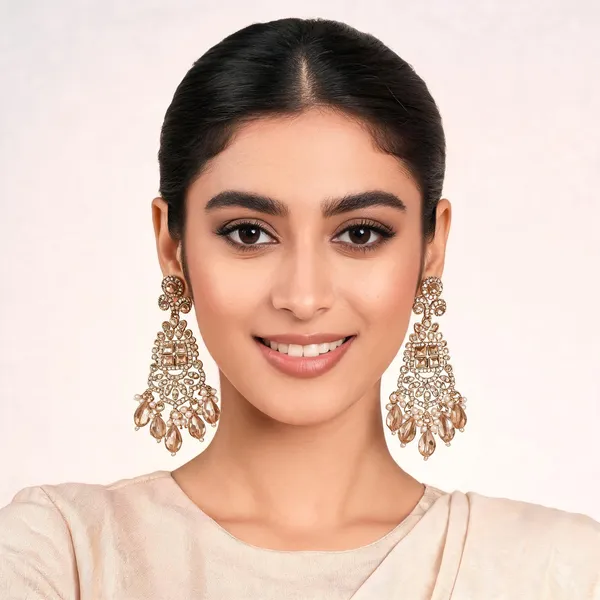 Antique_Gold_Crystal_Studded_Chandbali_Earrings_For_Women