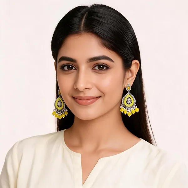 Yellow_Meenakari_Teardrop_Dangler_Earrings_For_Women