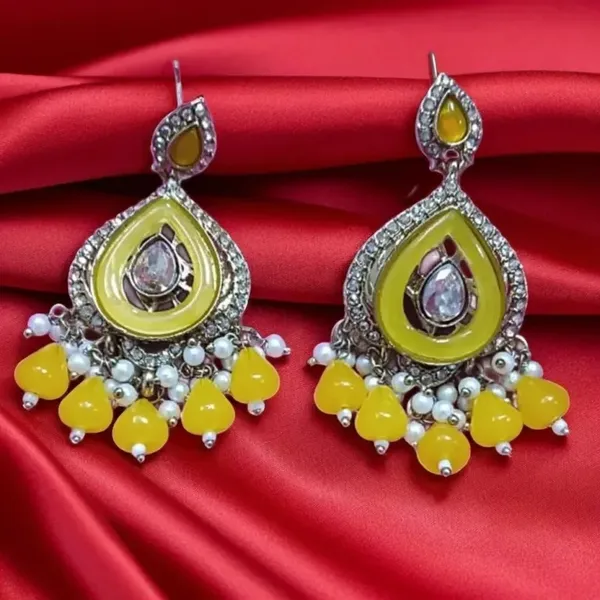 Yellow_Meenakari_Teardrop_Dangler_Earrings_For_Women