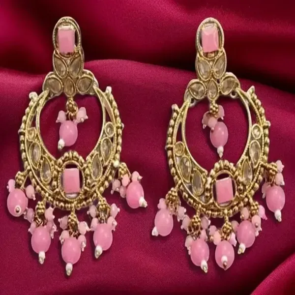 Pink_Antique_Gold_Beaded_Filigree_Chandbali_Earrings_For_Women