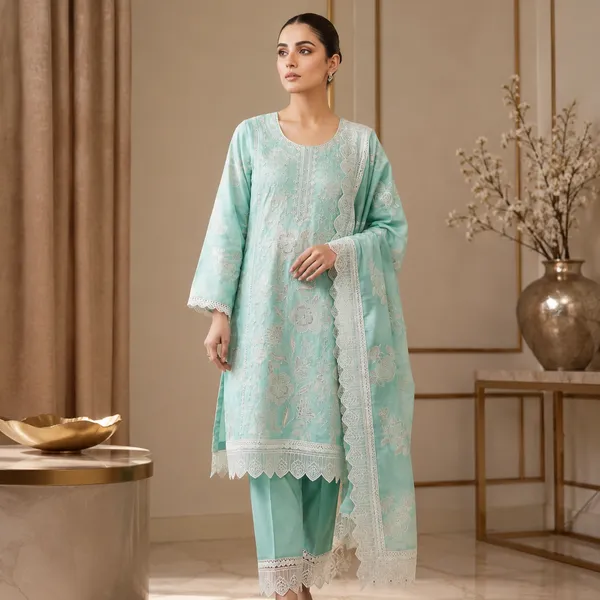 Green_Pure_Cotton_Unstitched_Suit_For_Women