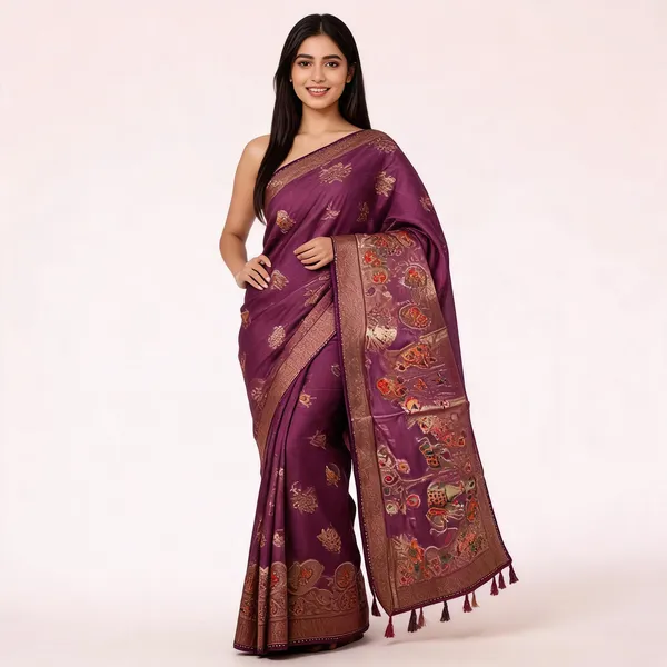 Wine_Silk_With_Buta_Saree_For_Women