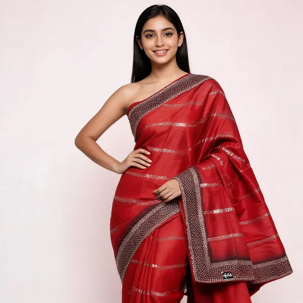 Red_Frendy_Silk_Saree_For_Women