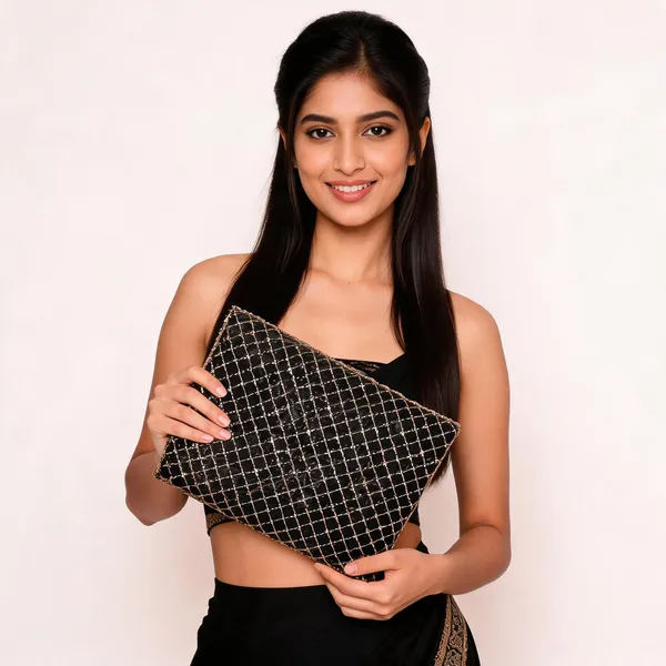 Black_Net_With_Hand_Work_Saree_For_Women