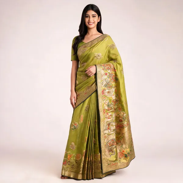 Pista_Green_Silk_With_Buta_Saree_For_Women