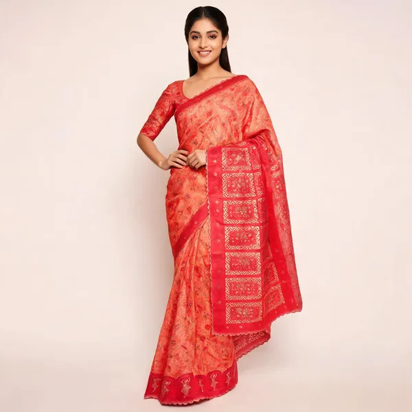 Dark_Peach_Silk_Saree_For_Women