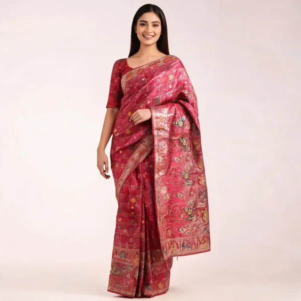 Magenta_Frendy_Saree_For_Women