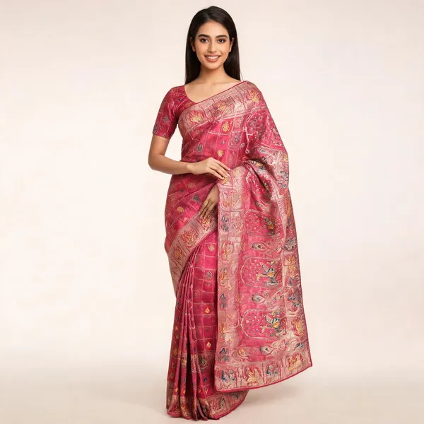 Magenta_Frendy_Saree_For_Women