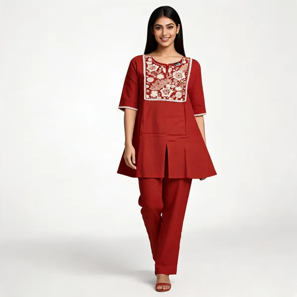 Brick_Cotton_Co-Ord_Set_For_Women