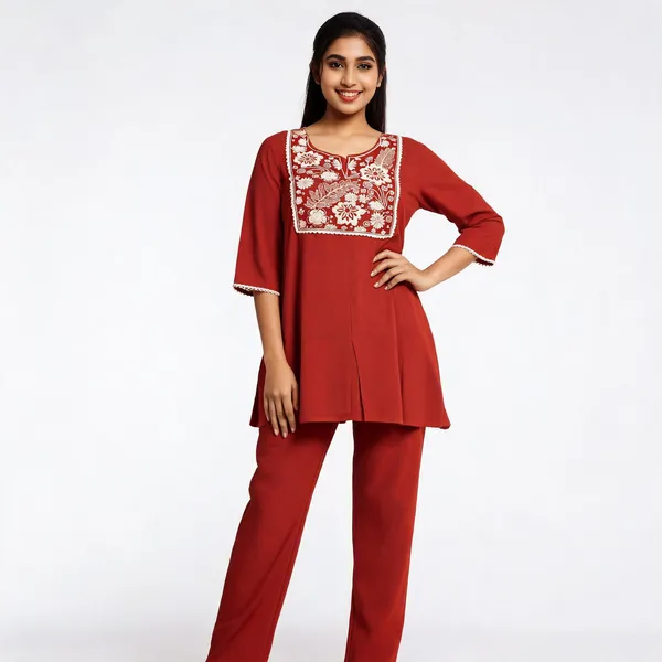 Brick_Cotton_Co-Ord_Set_For_Women