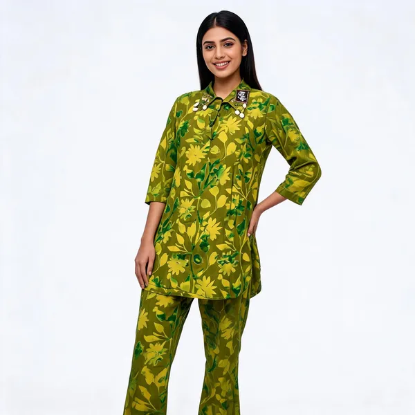 Olive_Green_Cotton_Co-Ord_Set_For_Women