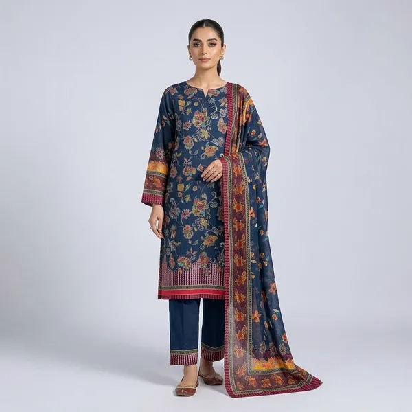 Blue_Cotton_Unstitched_Suit_For_Women
