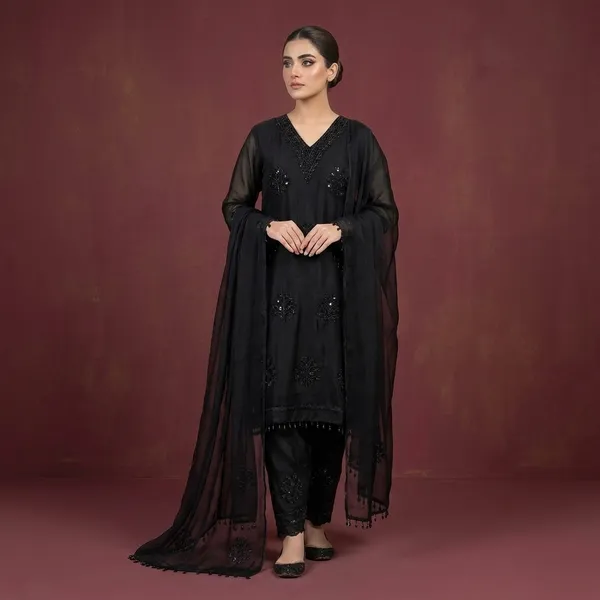 Black_Silk_Unstitched_Suit_For_Women