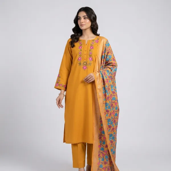 Yellow_Muslin_Cotton_Unstitched_Suit_For_Women