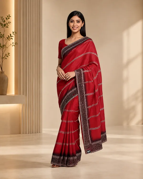 Red_Frendy_Silk_Saree_For_Women