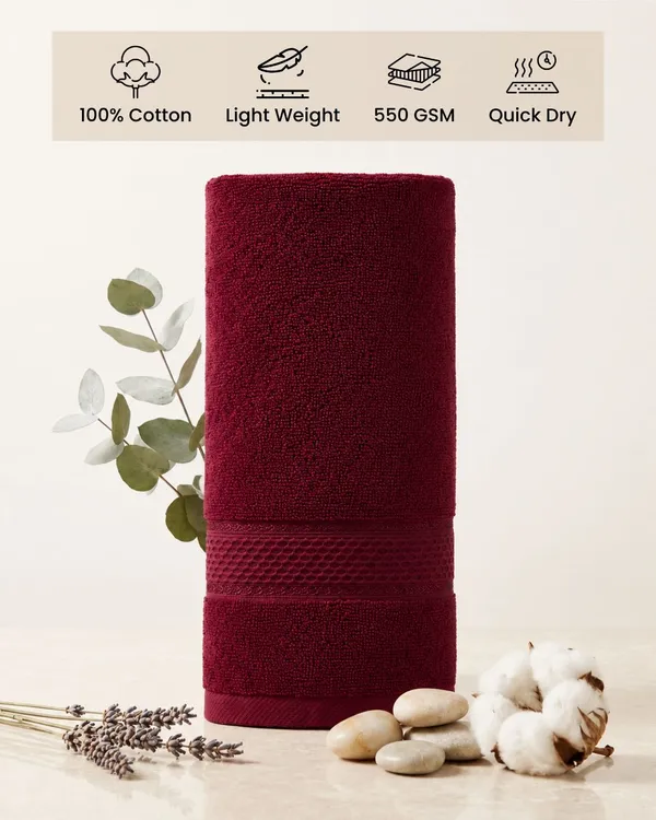 Hand_Towel_|_Pack_of_2_|100%_Cotton_|__40_CMS_x_60_CMS_|_Super_Absorbent_|_Maroon