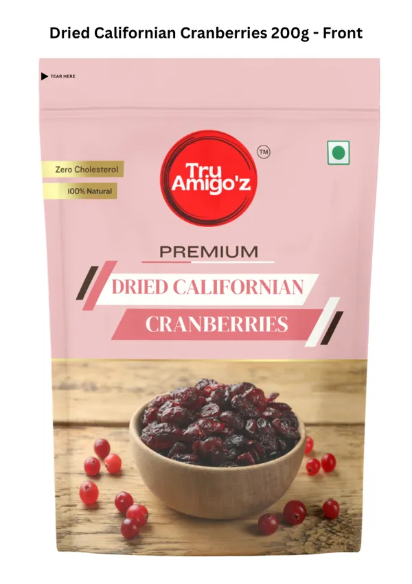 Tru_Amigo'z_Dried_Californian_Cranberries_200_G