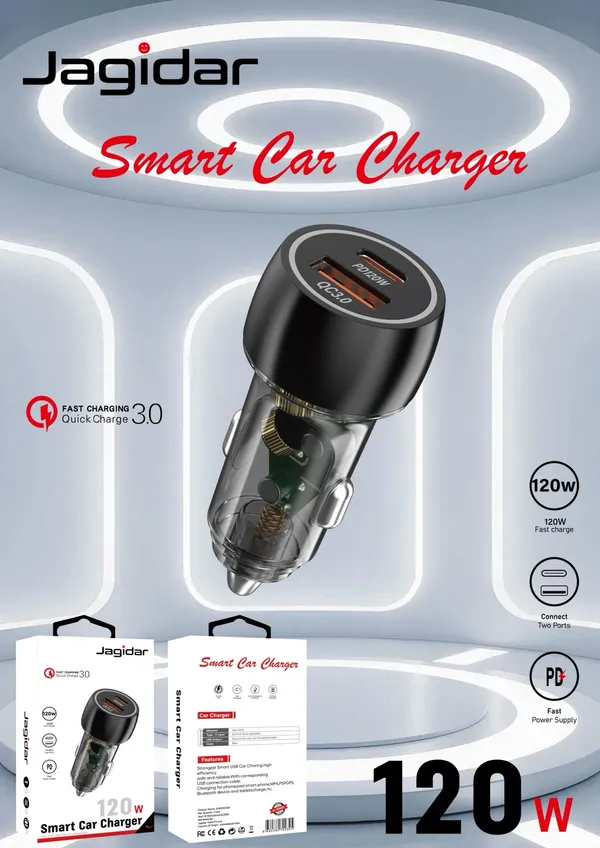 Jagidar_120W_Fast_Charging_Quick_Charge_3.0_Smart_Car_Charger