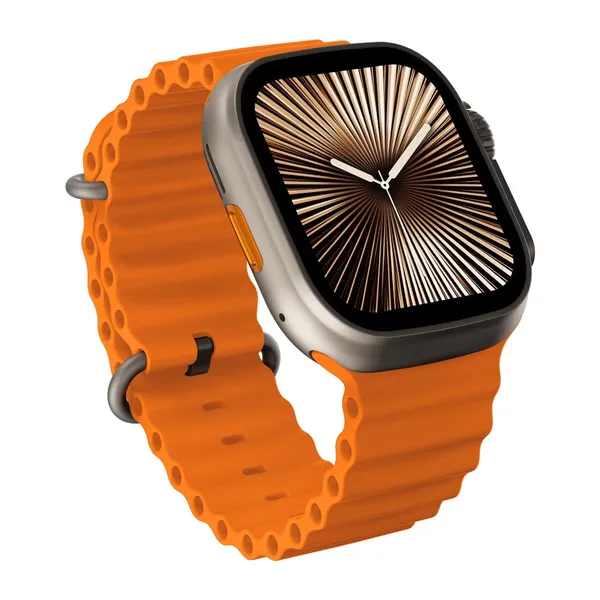 Orange_Silicone_Sport_Band_Smartwatch_With_Radial_Display