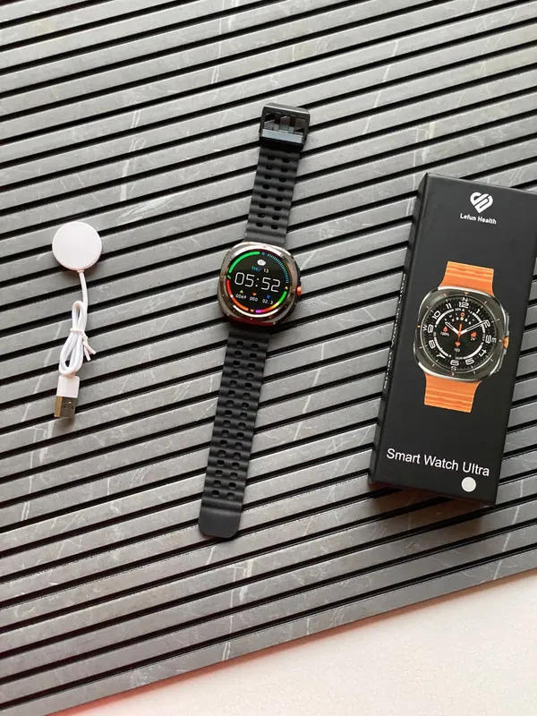 Smart_Watch_Ultra_With_Black_Strap_And_Charging_Cable