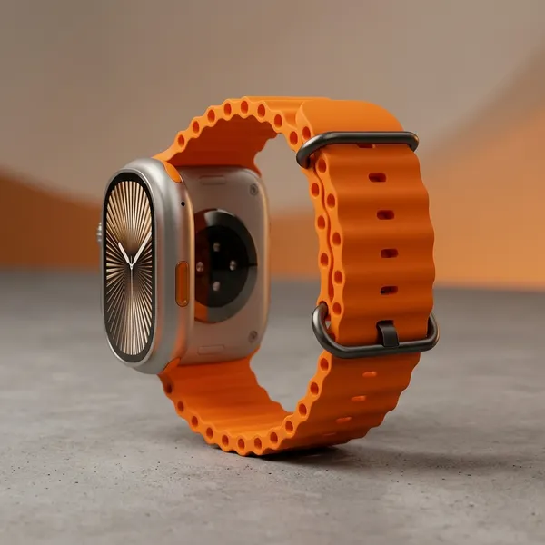 Orange_Silicone_Sport_Band_Smartwatch_With_Radial_Display