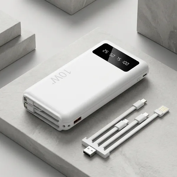 White_Portable_Power_Bank_With_Built-In_Cables_And_Led_Display
