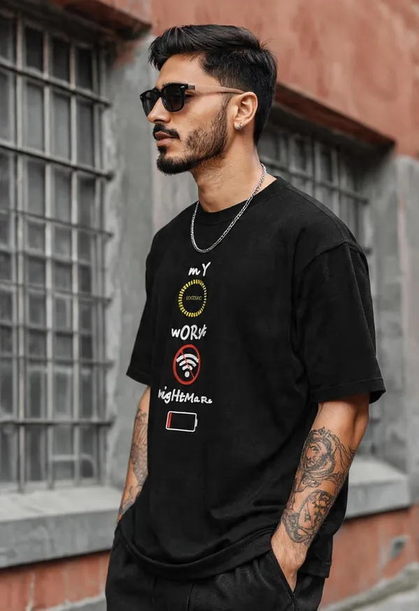 Cotton_Graphic_Printed_Oversized_T_Shirt_Round_Neck_With_Half_Sleeve_My_Worst_Nigtmare_Print_Tshirt_Soft_Breathable_Relaxed_Fit_Drop_Shoulder_Tshirts_For_Mens
