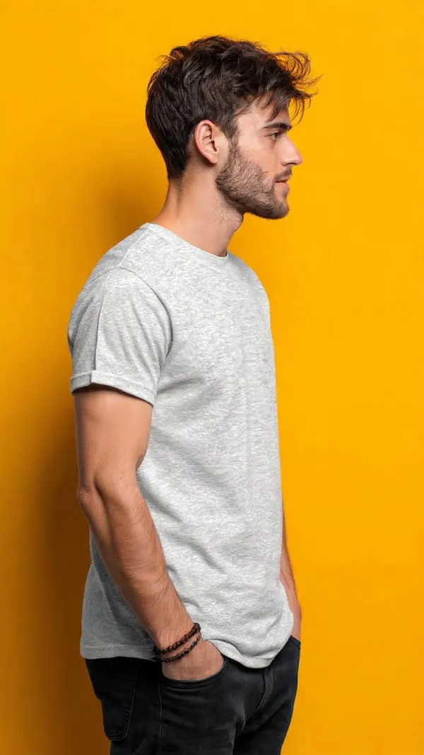Product_Summary_Trendnear_Mens_100_Cotton_Plain_T_Shirt_Round_Neck_Half_Sleeve_Light_Dark_Grey_Melange_Regular_Fit