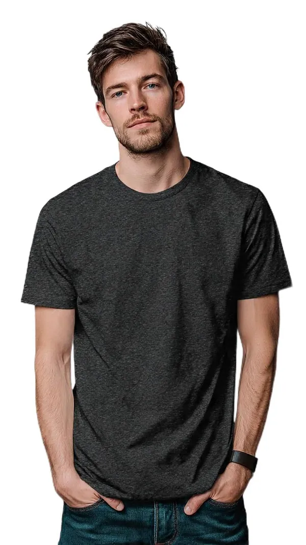 Mens_100_Cotton_Plain_T_Shirt_Round_Neck_Half_Sleeve_Light_Dark_Grey_Melange_Regular_Fit