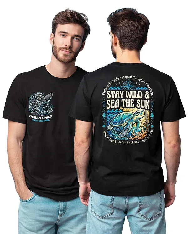 Tshirt_For_Men_100_Cotton_Graphic_Print_Ocean_Child_Short_Sleeve_Biowashed_Relaxed_Fit