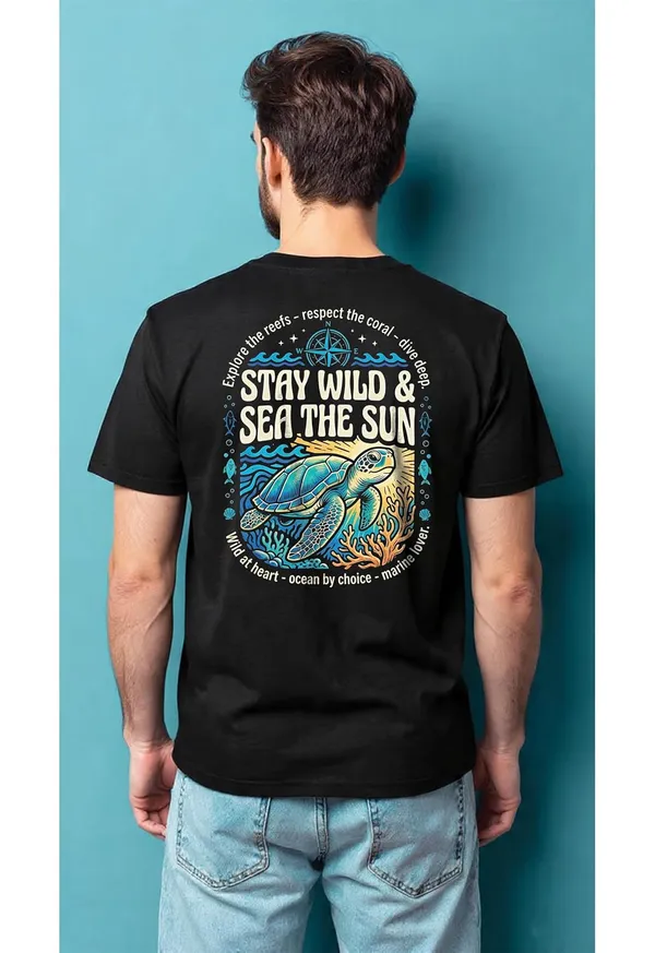 Tshirt_For_Men_100_Cotton_Graphic_Print_Ocean_Child_Short_Sleeve_Biowashed_Relaxed_Fit