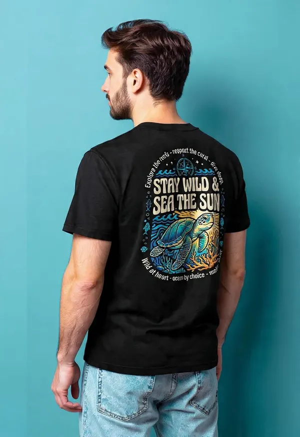 Tshirt_For_Men_100_Cotton_Graphic_Print_Ocean_Child_Short_Sleeve_Biowashed_Relaxed_Fit