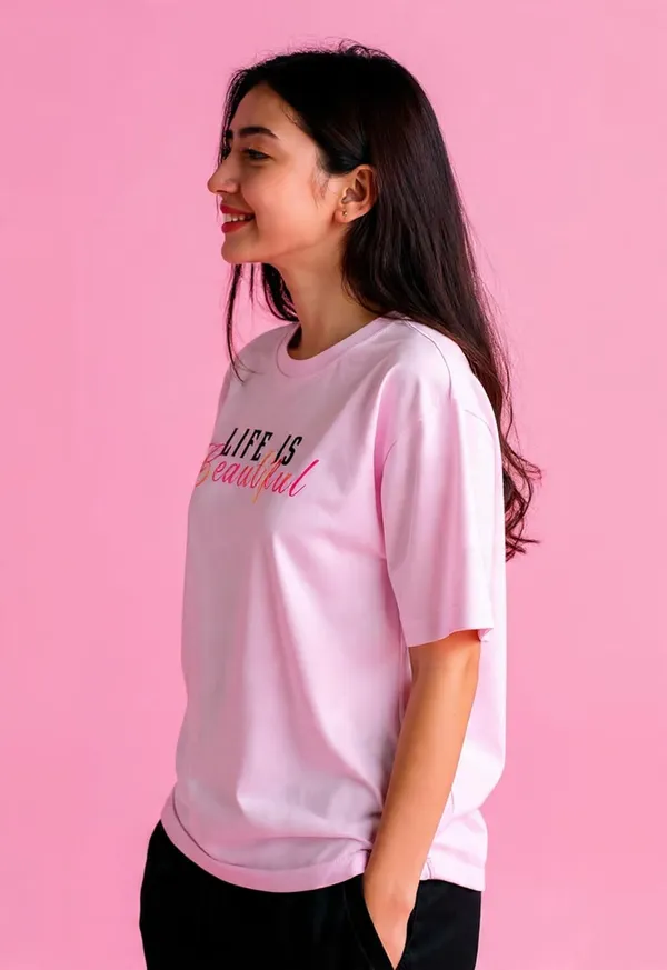 Trendnear_Oversized_T_Shirt_For_Women__Life_Is_Beautiful_Print_Relaxed_Fit