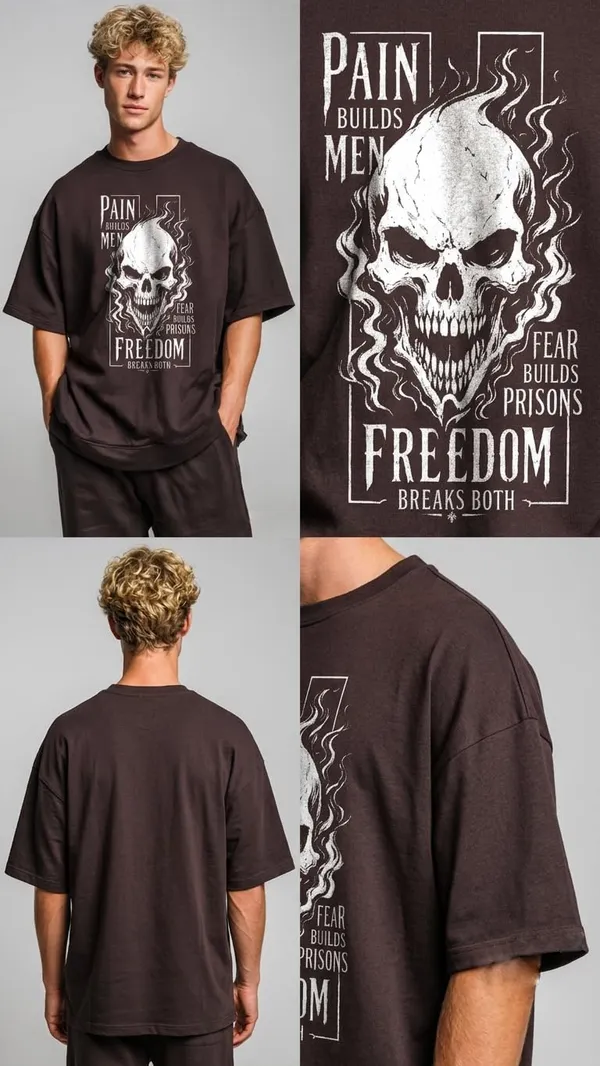 Oversized_T_Shirt_For_Men_100_Cotton_Graphic_Print_Biowashed_Relaxed_Fit_Round_Neck_Black_White_And_Coffee