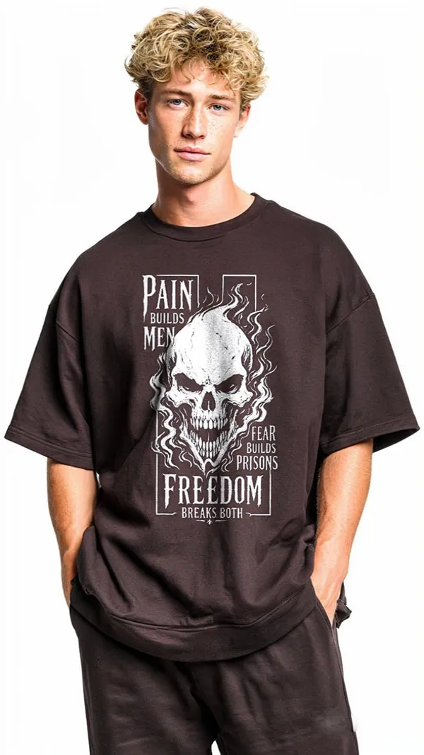 Oversized_T_Shirt_For_Men_100_Cotton_Graphic_Print_Biowashed_Relaxed_Fit_Round_Neck_Black_White_And_Coffee