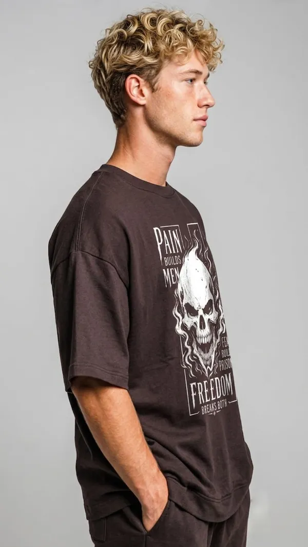Oversized_T_Shirt_For_Men_100_Cotton_Graphic_Print_Biowashed_Relaxed_Fit_Round_Neck_Black_White_And_Coffee
