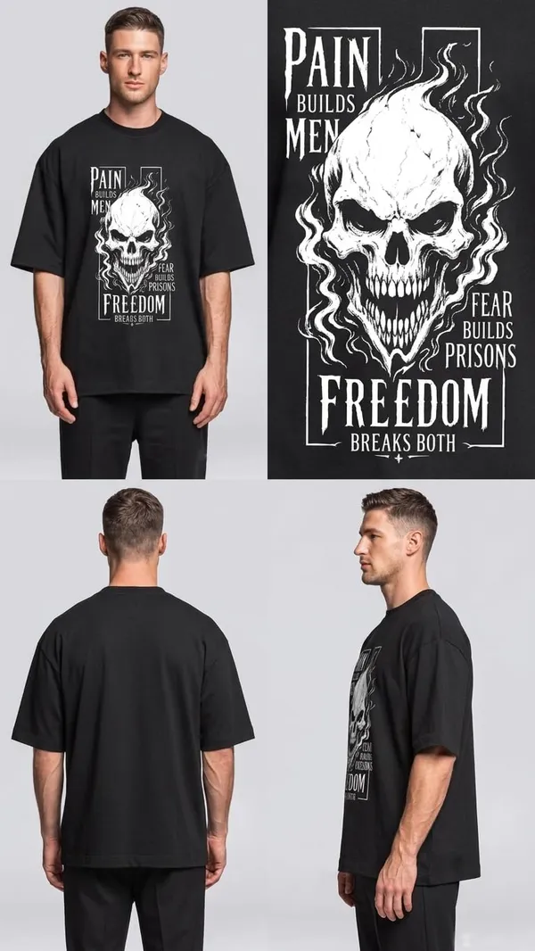 Product_Summary_Trendnear_Oversized_T_Shirt_For_Men_100_Cotton_Graphic_Print_Biowashed_Relaxed_Fit_Round_Neck_Black_White_And_Coffee