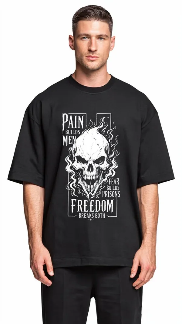 Product_Summary_Trendnear_Oversized_T_Shirt_For_Men_100_Cotton_Graphic_Print_Biowashed_Relaxed_Fit_Round_Neck_Black_White_And_Coffee