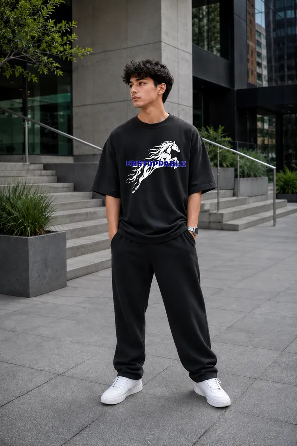 TRENDNEAR_Oversized_Round_Neck_T-shirt_for_Men_with_graphic_print_'UNSTOPPABLE'